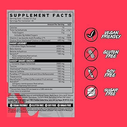 Ghost Legend Pre-Workout 30 Servicios